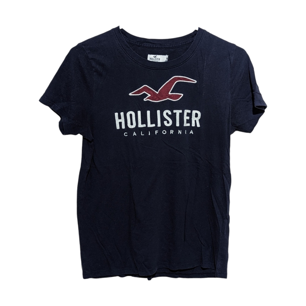 Hollister California Navy Crew Neck T-shirt Unisex Medium Shortsleeve